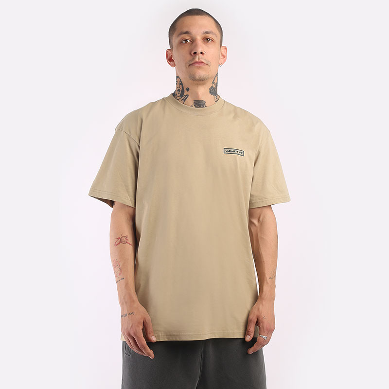 мужская бежевая футболка Carhartt WIP S/S Garden T-Shirt I032038-ammonite - цена, описание, фото 1